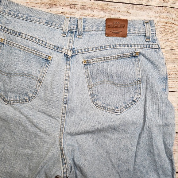 LEE vintage original jeans light wash denim shorts 18W - Picture 4 of 5